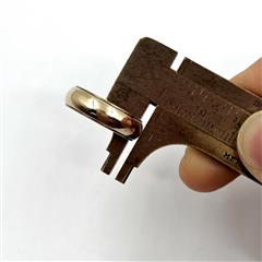 12k Yellow Gold Polished Milgrain Edge 6mm Wedding Band SZ 6.5